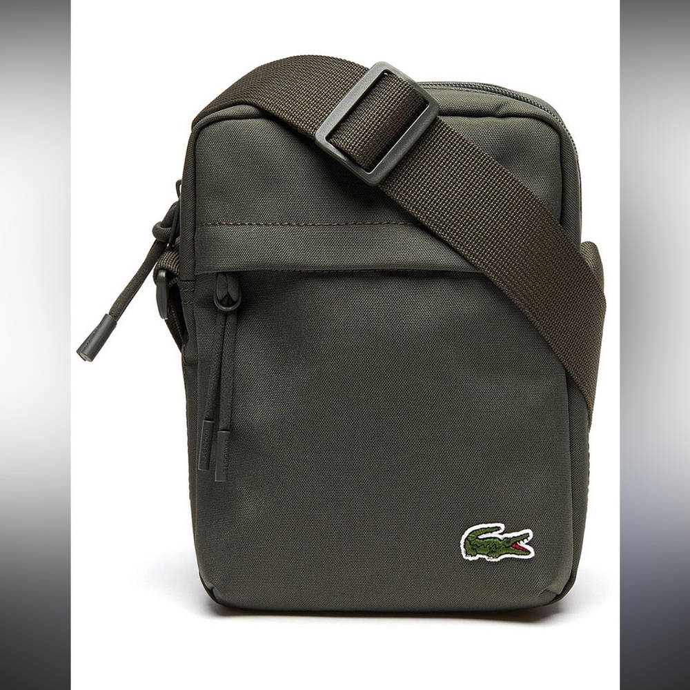 Lacoste Men's Olive NeoCroc Vertical Camera Bag
